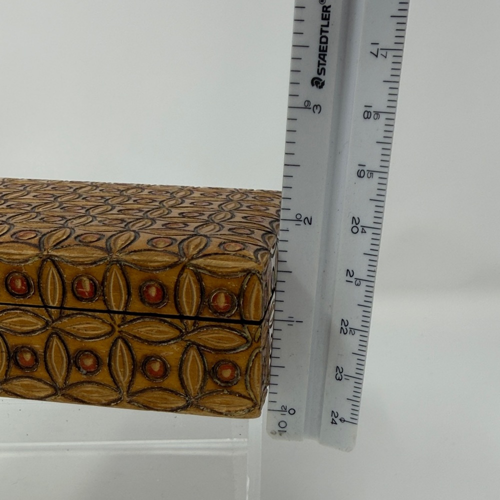 Decorative Brown Patterned Storage Box - Picture 7 of 7